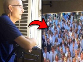 병원에서 암 투병 중이었던 그의 앞에 400여명의 학생들이 찾아와 노래 부른 이유